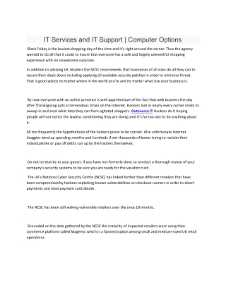 IT Services and IT Support | Computer Options