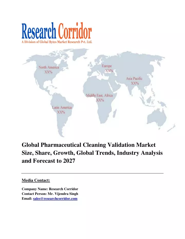global pharmaceutical cleaning validation market