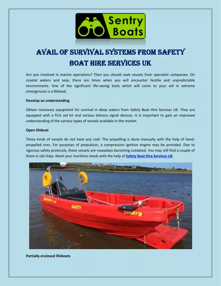 avail of survival systems from safety avail