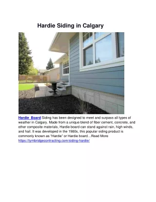 Hardie Siding in Calgary