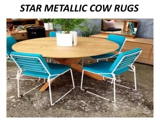 Star Metallic Cow Rugs Dubai
