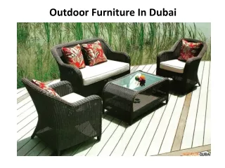 Outdoor Furniture in Dubai