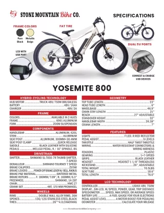 E-Bikes Yosemite 800 Metallic Beige