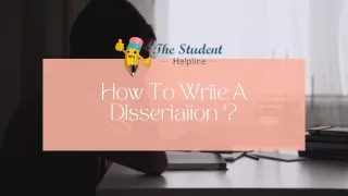how to write a dissertation