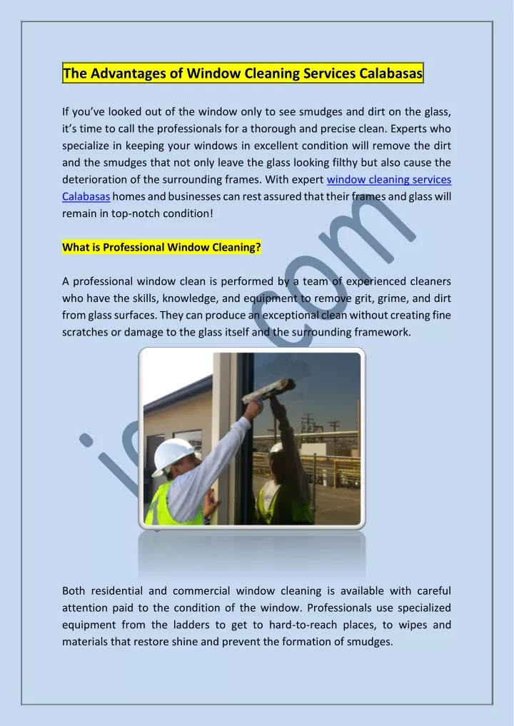 the advantages of window cleaning services