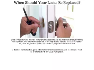 When Should Your Locks Be Replaced?