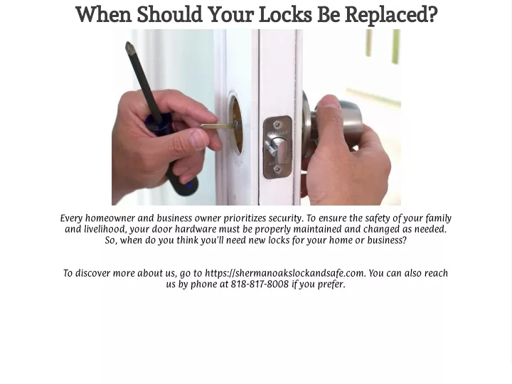 when should your locks be replaced