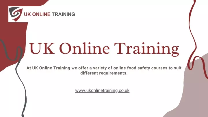 uk online training
