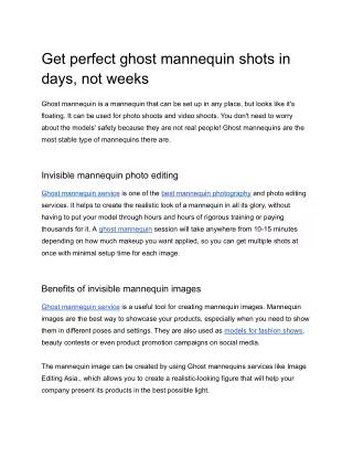 Can You Really Learn How To Ghost mannequin photo shot & editing in Photoshop
