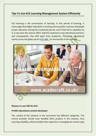 tips to use k12 learning management system