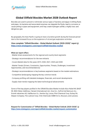 global oilfield biocides market