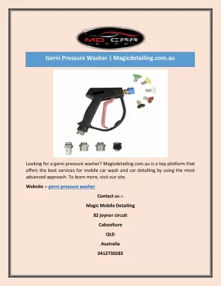 gerni pressure washer magicdetailing com au