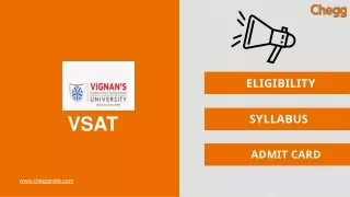 Vignan Scholastic Aptitude Test (VSAT)