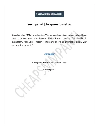 smm panel cheapsmmpanel co