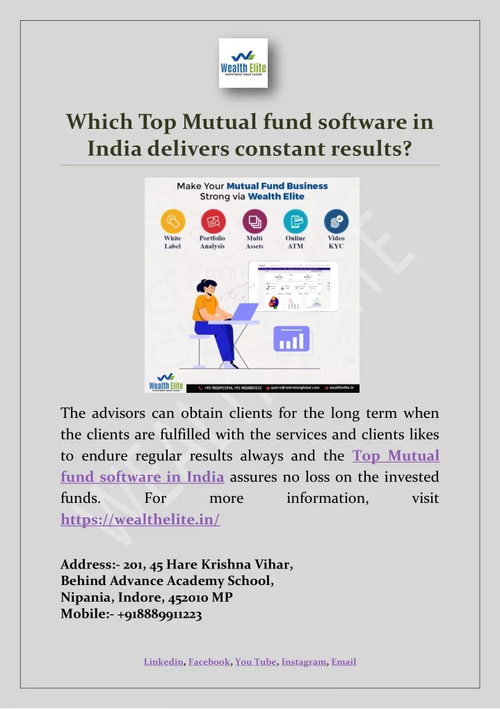 which top mutual fund software in india delivers