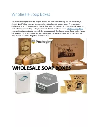 Wholesale Soap Boxes