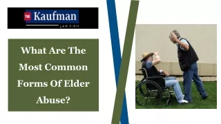 What Are The Most Common Forms Of Elder Abuse?