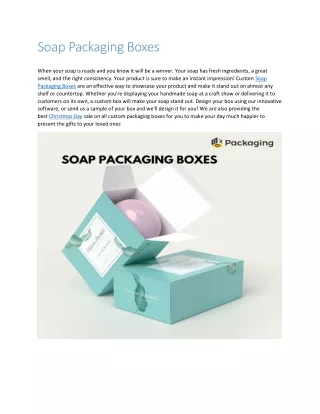soap packaging boxes