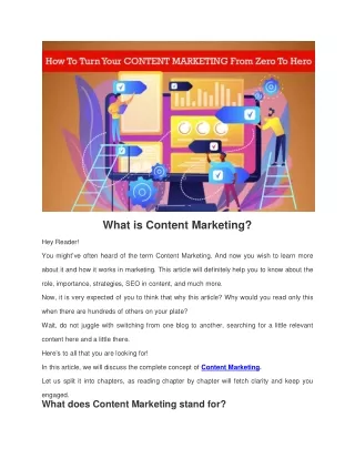 What is Content Marketing