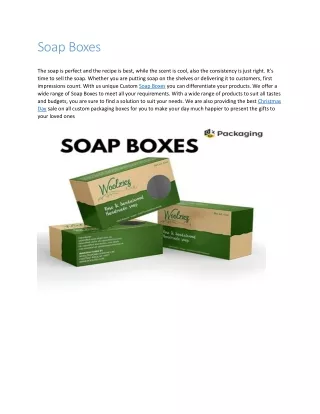 Soap Boxes