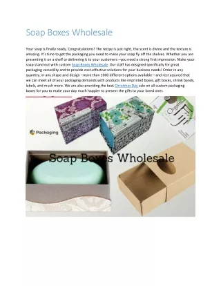 Soap Boxes Wholesale
