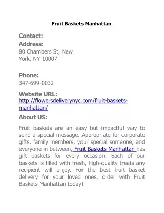 fruit baskets manhattan