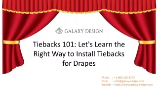 Tiebacks 101 Lets Learn the Right Way to Install Tiebacks for Drapes