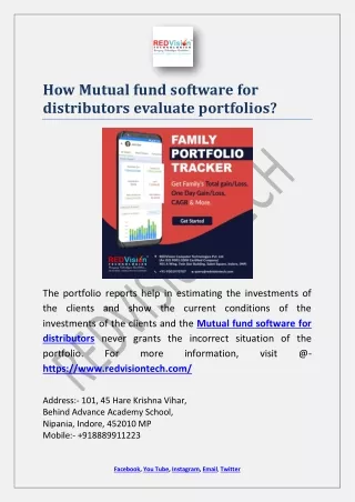 how mutual fund software for distributors