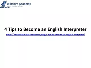 4 Tips to Become an English Interpreter