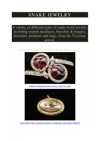 SNAKE JEWELRY
