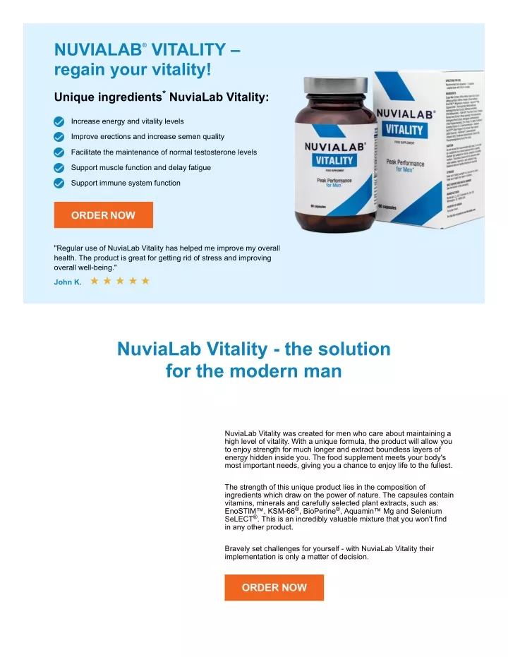 nuvialab vitality regain your vitality