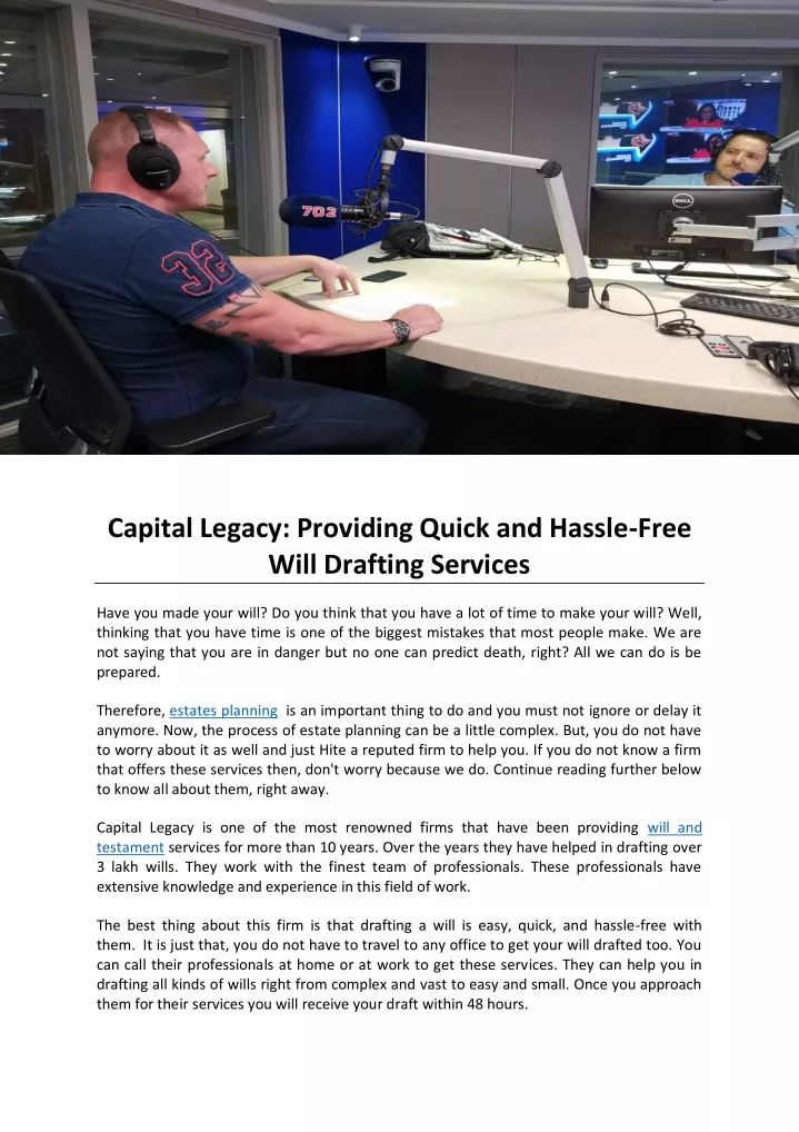 capital legacy providing quick and hassle free