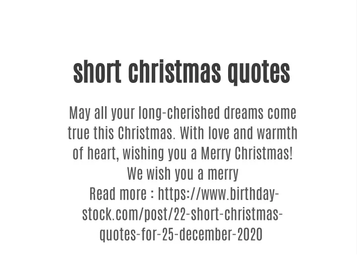 short christmas quotes