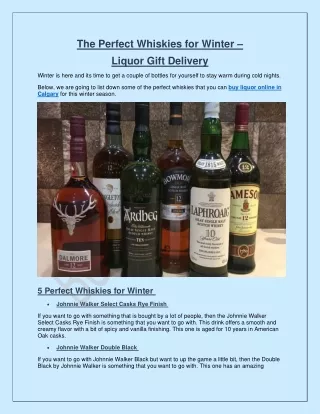 Buy Liquor Online in Calgary | Liquor Gift Delivery