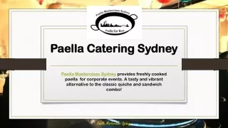 Paella Catering Sydney