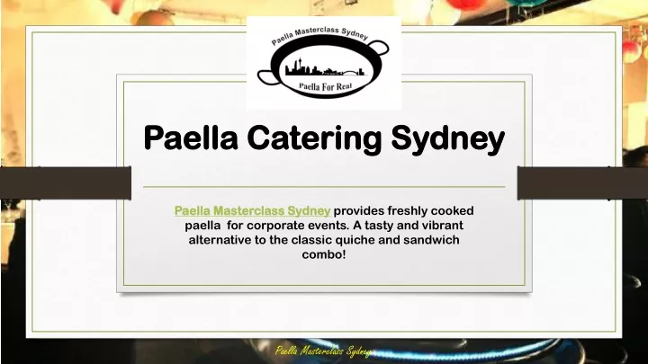 paella catering sydney