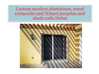 Aluminium pergola Dubai