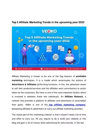 Top 5 Affiliate Marketing Trends in the upcoming year-2022-converted
