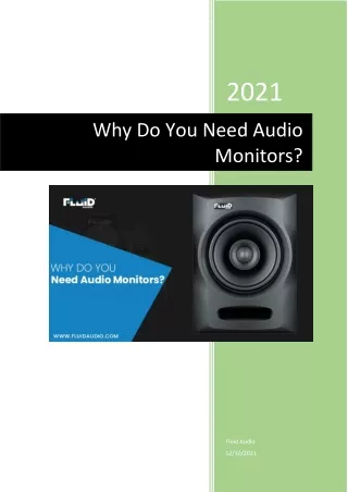 Why Do You Need Audio Monitor