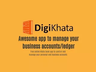Digi Khata - Pakistan's Online Book Keeping App