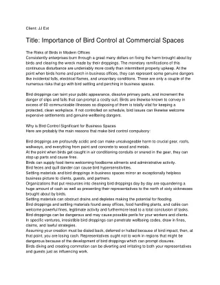 client jj ext title importance of bird control