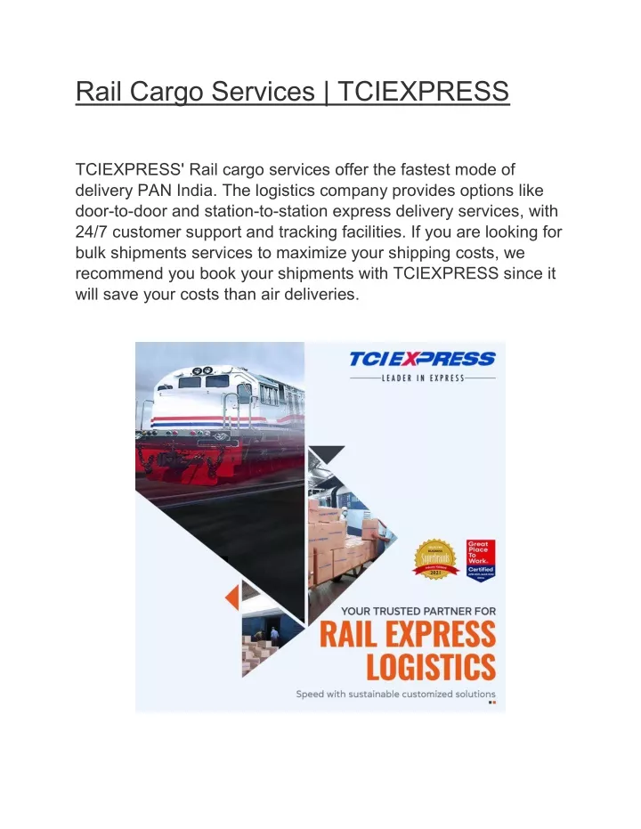 rail cargo services tciexpress