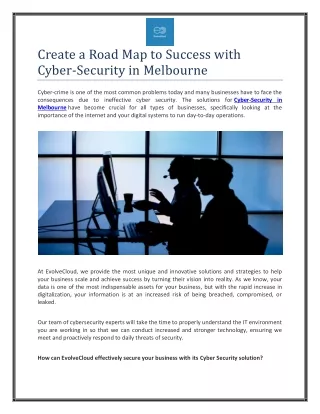 create a road map to success with cyber security