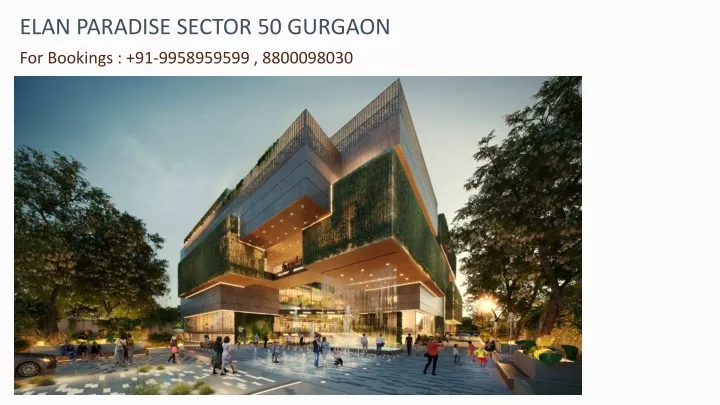 elan paradise sector 50 gurgaon