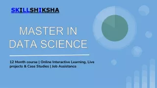 12 month course online interactive learning live projects case studies job assistance