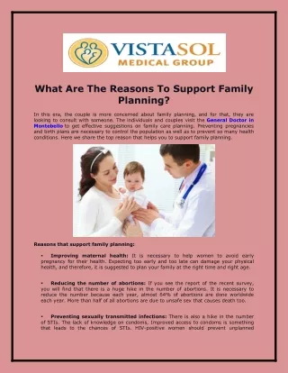 What Are The Reasons To Support Family Planning?