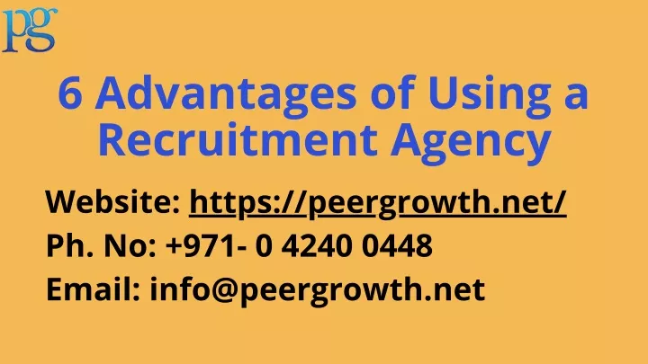 6 advantages of using a recruitment agency