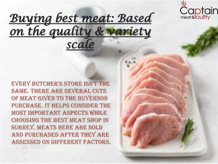 buying best meat based on the quality variety