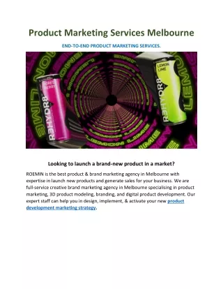 Product Marketing Services Melbourne
