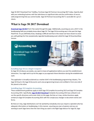 sage 50 2017 download free trial buy purchase